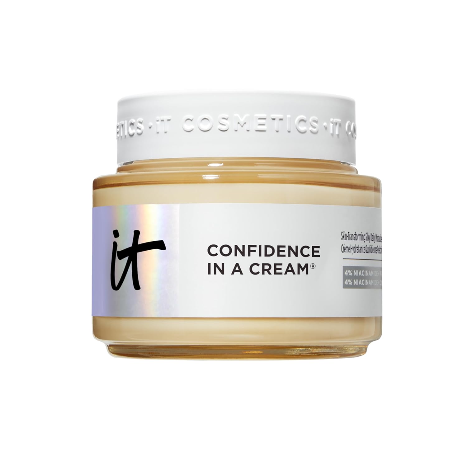 IT Cosmetics Confidence in a Cream - Face Moisturizer, Hydrating & Anti Aging, Visibly Reduces Fine Lines & Wrinkles, 48H Hydration, Repairs Skin Barrier, Squalane, Ceramides, For All Skin Types