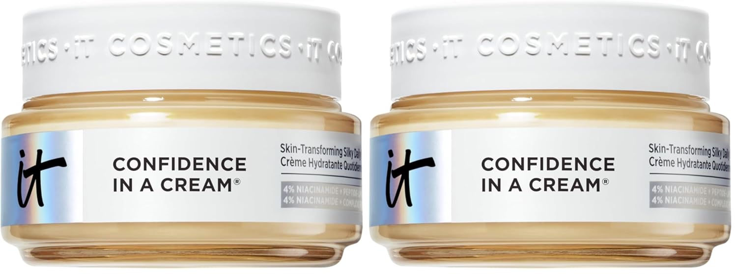 IT Cosmetics Confidence in a Cream - Face Moisturizer, Hydrating & Anti Aging, Visibly Reduces Fine Lines & Wrinkles, 48H Hydration, Repairs Skin Barrier, Squalane, Ceramides, For All Skin Types