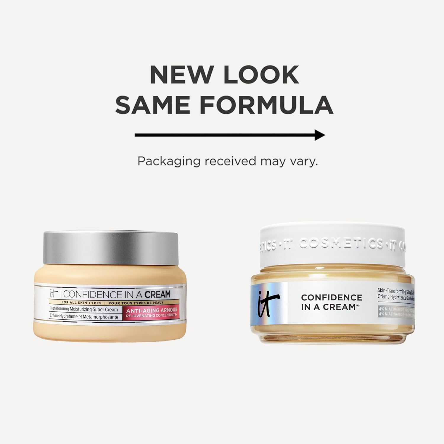 IT Cosmetics Confidence in a Cream - Face Moisturizer, Hydrating & Anti Aging, Visibly Reduces Fine Lines & Wrinkles, 48H Hydration, Repairs Skin Barrier, Squalane, Ceramides, For All Skin Types