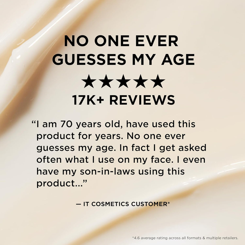 IT Cosmetics Confidence in a Cream - Face Moisturizer, Hydrating & Anti Aging, Visibly Reduces Fine Lines & Wrinkles, 48H Hydration, Repairs Skin Barrier, Squalane, Ceramides, For All Skin Types